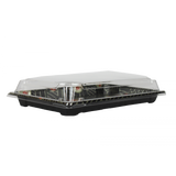 Sakura Pattern Sushi Tray w/Clear Lid Combo (6.8" x 4.8" x 1.7") - 1 case (600 set)