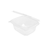 12oz PET Plastic Tamper Resistant Hinged Deli Container with Lid - 200 ct