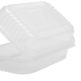 9"x 9" PP Plastic Hinged Containers - 200 ct