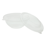 24oz Round PET Plastic Salad Bowls with Lids - 300 ct