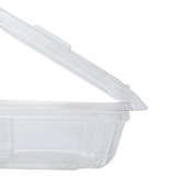 8oz PET Plastic Tamper Resistant Hinged Deli Container with Lid - 200 ct