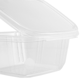 12oz PET Plastic Tamper Resistant Hinged Deli Container with Lid - 200 ct
