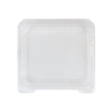 8''x8'' PET Plastic Hinged Containers - 250 ct