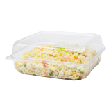 9''x9'' PET Plastic Hinged Containers - 200 ct