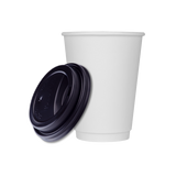 8oz Insulated Paper Hot Cups - White (80mm) - 500 ct
