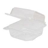 6''x6'' PET Plastic Hinged Containers - 500 ct