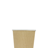 4oz Ripple Paper Hot Cups - Kraft 62mm) - 1000 ct