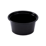 2oz PP Plastic Portion Cups - Black - 2,500 ct