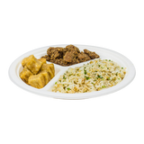 10'' Compostable Bagasse Round Plates - 3 Compartments - 500 ct