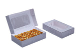 PLAIN FOIL COOKIE BOX W/WINDOW AUTO BOX 8.5x5.5x2 200 Ct/Cs