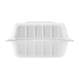 6" x 6" Mineral Filled PP Hinged Container, 1 compartment - White