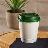 10oz Insulated Paper Hot Cups - White (90mm) - 500 ct