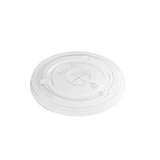 107mm PET Plastic Flat Lids - 500 ct