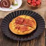 10.25" PS Plastic Scalloped Plate - Black - 120 pcs/ctn