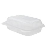 8'' x 8'' PP Plastic Hinged Container, 1 compartment - 250 ct