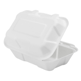 9''x6'' Compostable Bagasse Hinged Containers - 200 ct
