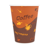 12oz Paper Hot Cups - Coffee (90mm) - 1,000 ct