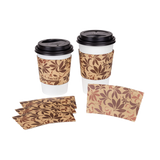 Cup Jackets - Fleur Brown - 1,000 ct