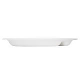 10'' Compostable Bagasse Round Plates - 3 Compartments - 500 ct