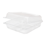 9''x9'' PET Plastic Hinged Containers - 200 ct