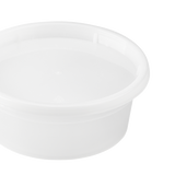 8oz PP Plastic Injection Molded Deli Containers & Lids - 240 ct,