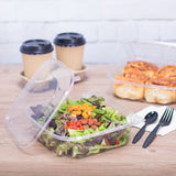 48oz PET Tamper Resistant Deli Container with Flat Lid 200 Sets