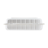 9" x 6" Mineral Filled PP Hinged Container, 1 compartment - White