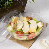 16oz Round PET Plastic Salad Bowls with Lids - 300 ct
