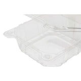 6''x6'' PET Plastic Hinged Containers - 500 ct