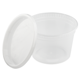 16oz PP Plastic Injection Molded Deli Containers & Lids - 240 ct