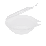 16oz PET Plastic Tamper Resistant Hinged Salad Bowl with Dome Lid - 240 sets