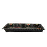 Sakura Pattern Sushi Tray w/Clear Lid Combo (9.5" x 5.75" x 1.75") - 1 case (300 set)