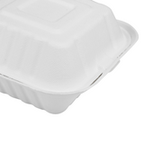 6''x6'' Compostable Bagasse Hinged Containers - 500 ct
