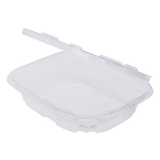 8oz PET Plastic Tamper Resistant Hinged Deli Container with Lid - 200 ct
