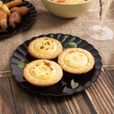 7" PS Plastic Scalloped Plate - Black - 240 ct