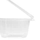 12oz PET Plastic Tamper Resistant Hinged Deli Container with Lid - 200 ct