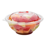 24oz Round PET Plastic Salad Bowls with Lids - 300 ct