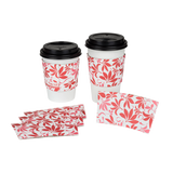 Cup Jackets - Fleur Red - 1,000 ct