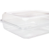 9''x9'' PET Plastic Hinged Containers - 200 ct