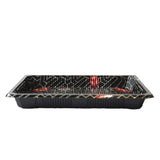 Size 05 Sakura Pattern Sushi Tray w/Clear Lid Combo (7.5" x 5.25" x 1.75") - 1 case (400 set)