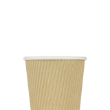 8oz Ripple Paper Hot Cups - Kraft (80mm) - 500 ct