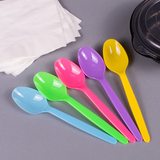 Plastic Heavy WeightSpoons Rainbow - 1,000 ct