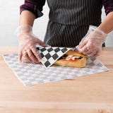 Black Check Deli Sandwich Wrap Paper