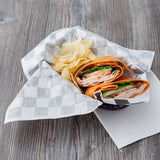 Black Check Deli Sandwich Wrap Paper