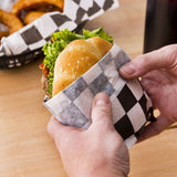 Black Check Deli Sandwich Wrap Paper