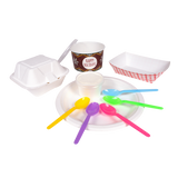 Plastic Medium Weight Spoons - Rainbow - 1,000 ct