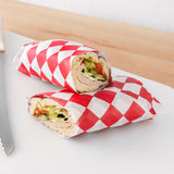 Red Check Deli Sandwich Wrap Paper